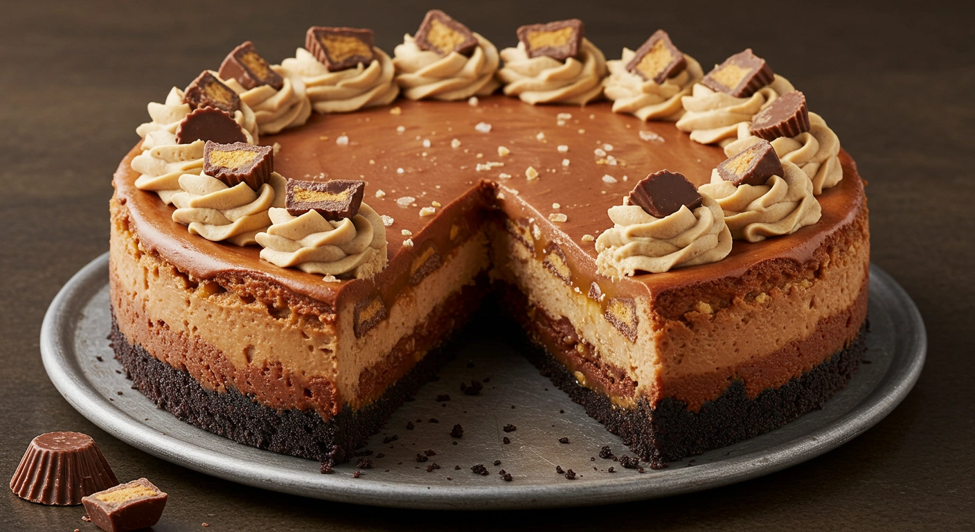 Peanut Butter Chocolate Cake Cheesecake - tertiary view